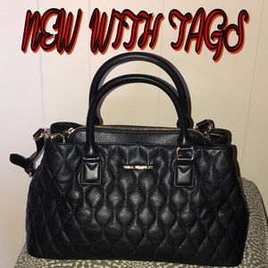 Vera Bradley Leather Emma Quilted Satchel